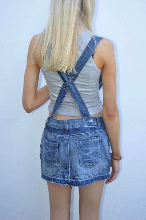 Denim overalls dress, S 34