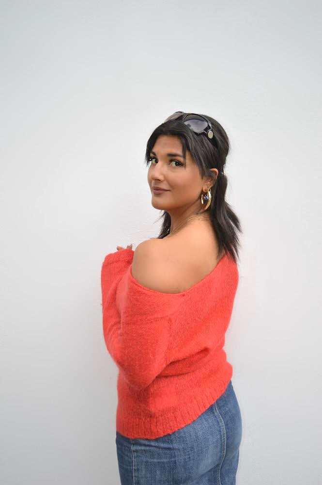 Off Shoulder knit sweater M/L