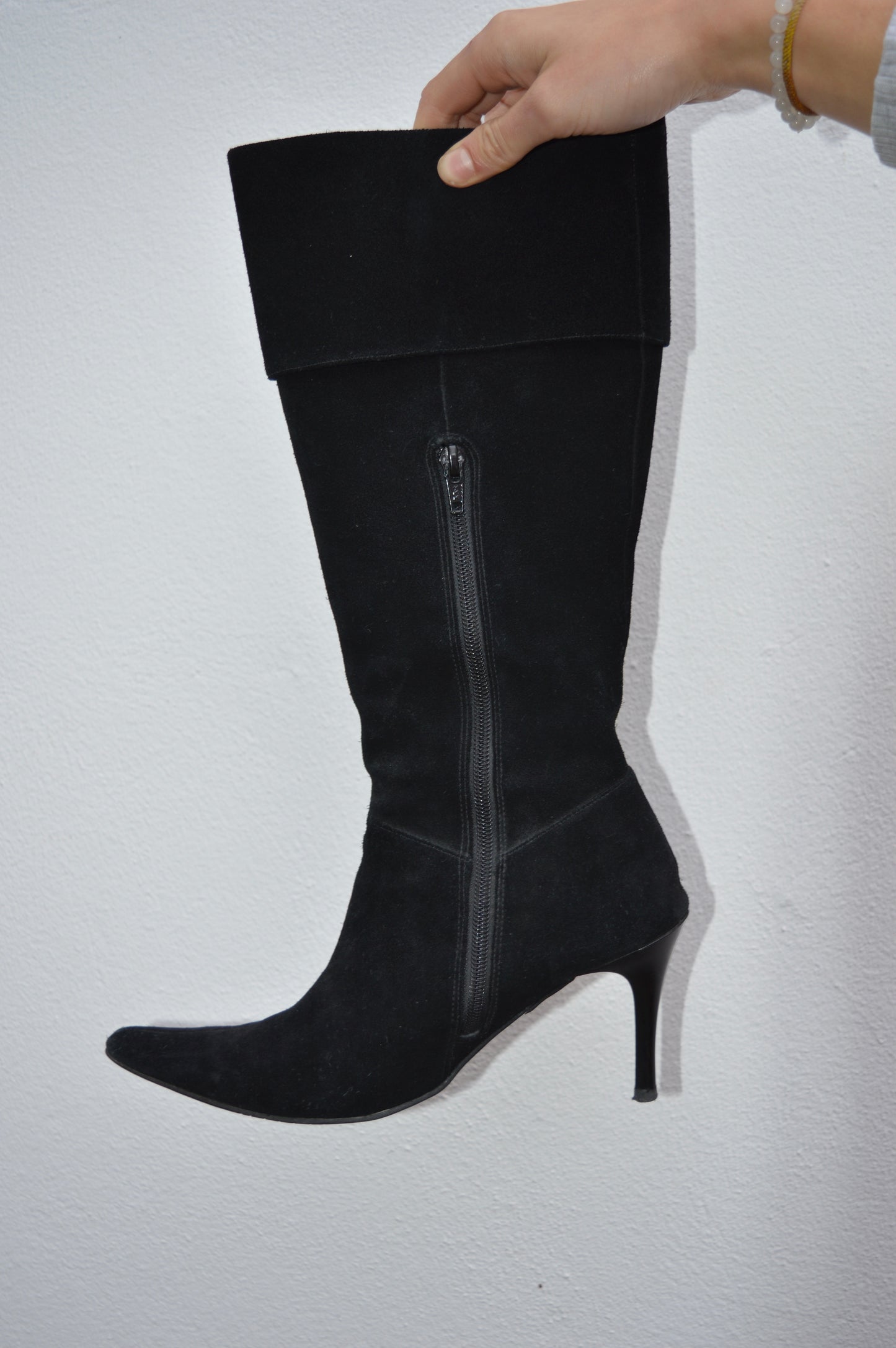 Black suede boots, EU37