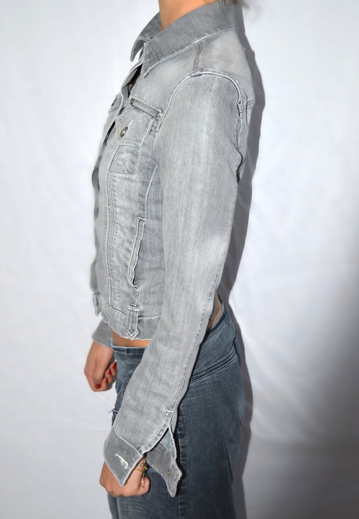 Grey denim jacket, S