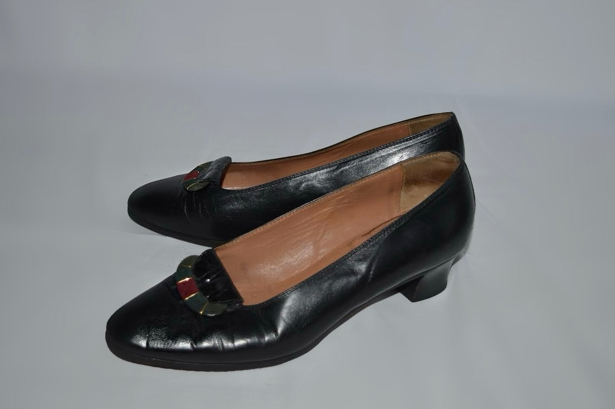 Heels black w/ detail, EU39