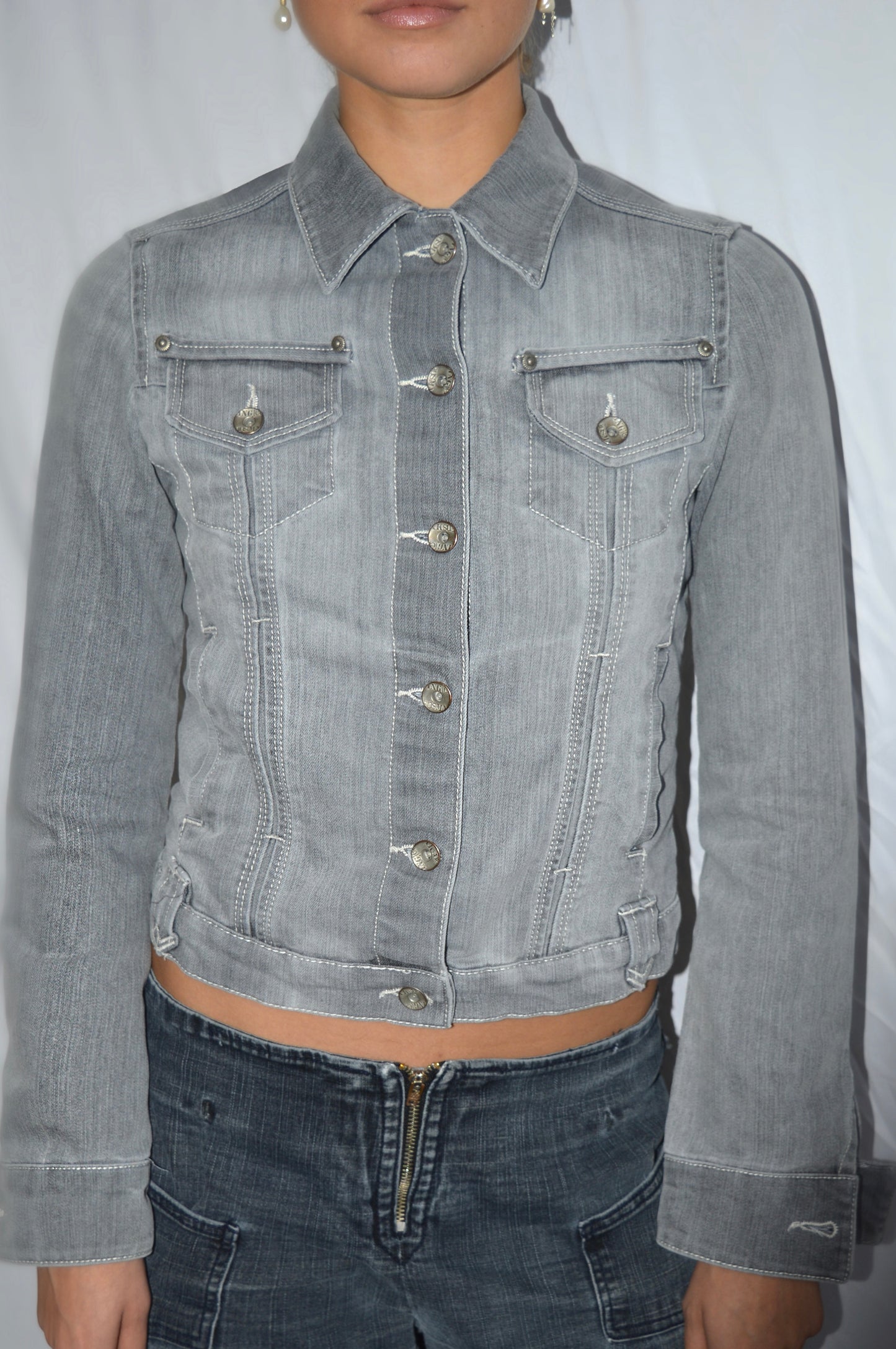 Grey denim jacket, S