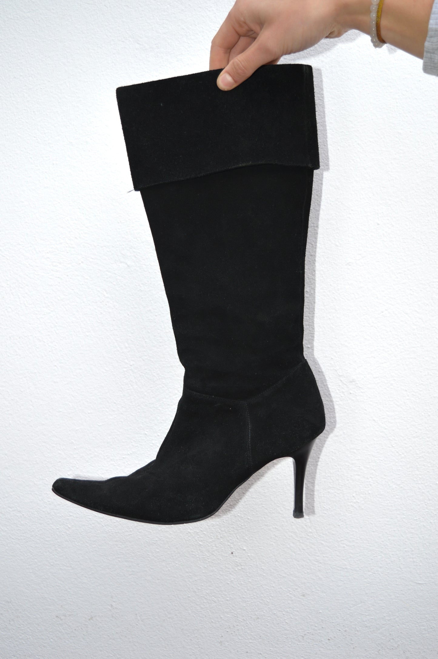 Black suede boots, EU37