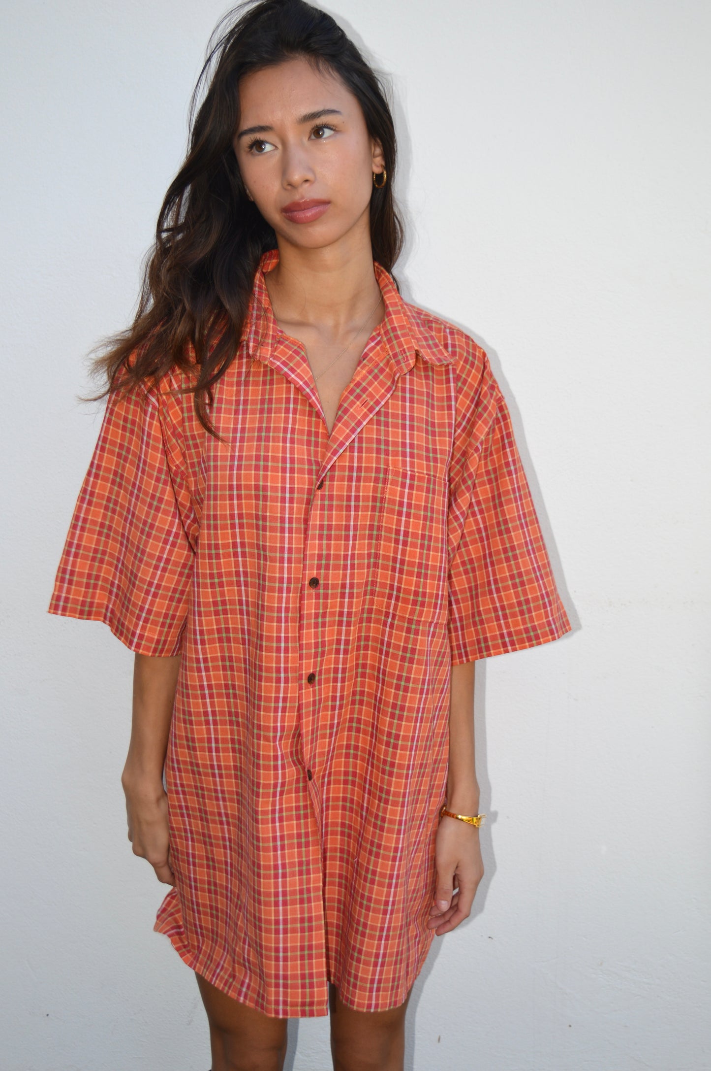 a. Oversized Button up, L