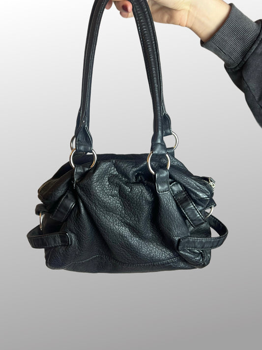 a. Vintage leather shoulder bag, S