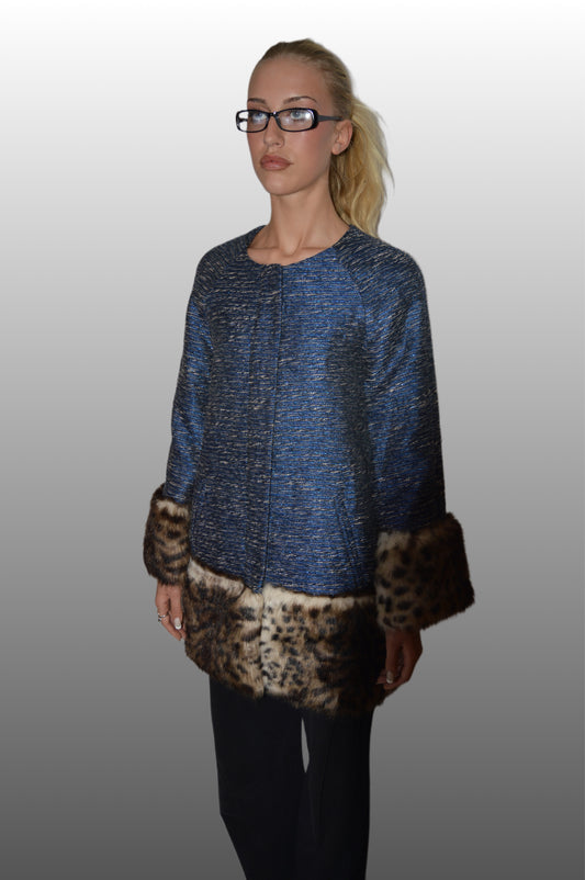 French Connection faux fur jacket, S/M