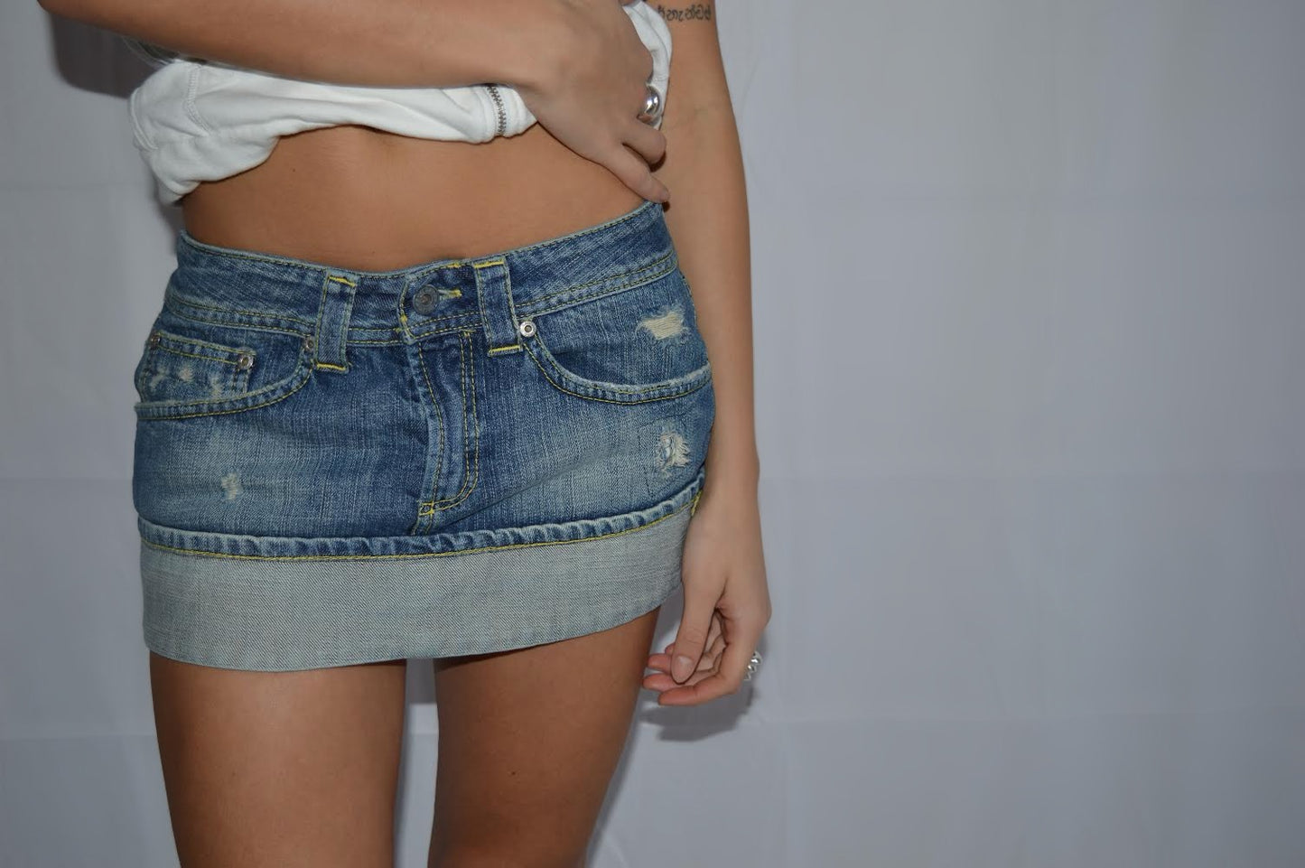 Mini denim skirt, XS