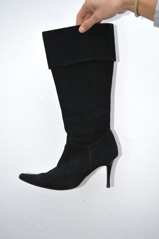 Black suede boots, EU37