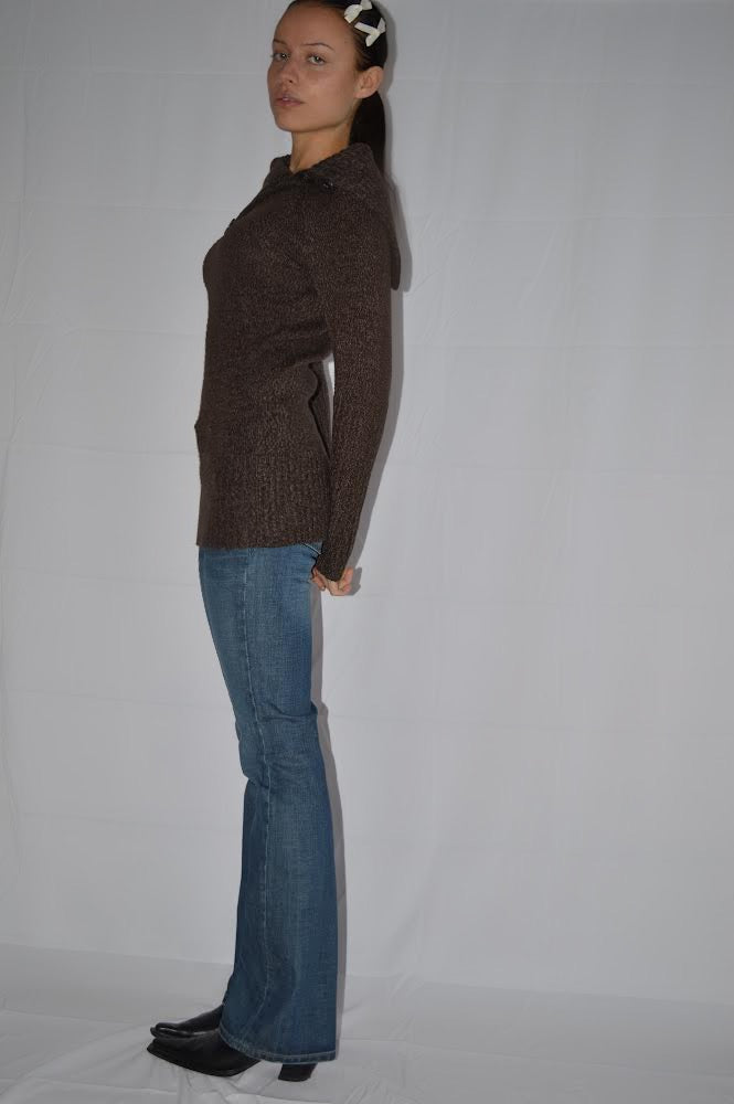 Knit Sweater Brown, S