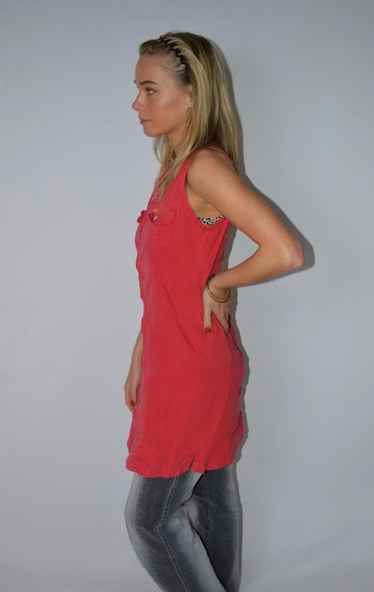 Zip-up mini dress, M