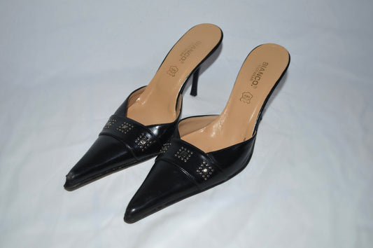 Black kitten heels, EU38