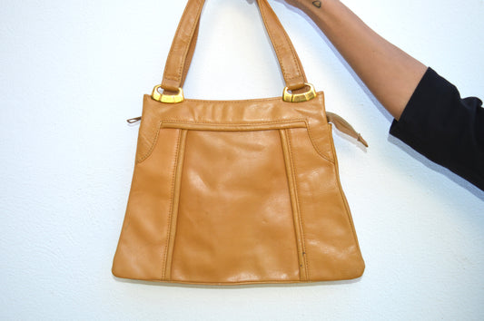 a. Beige/brown shoulder bag